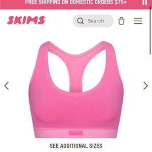 nwt- skims cotton jersey sports bra